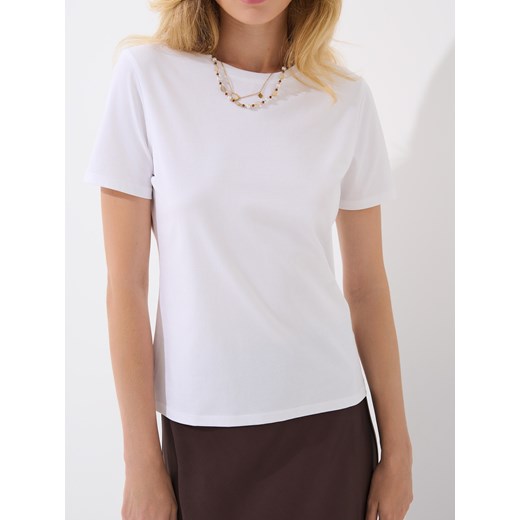 Mohito - Biały t-shirt basic - biały Mohito XL Mohito