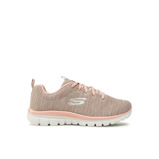Skechers Sneakersy Twisted Fortune 12614/NTCL Beżowy ze sklepu MODIVO w kategorii Buty sportowe damskie - zdjęcie 184714411