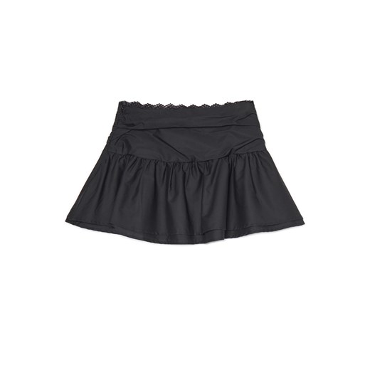 Cropp - Spódnica mini z dekoracyjnym wykończeniem - czarny Cropp XL Cropp