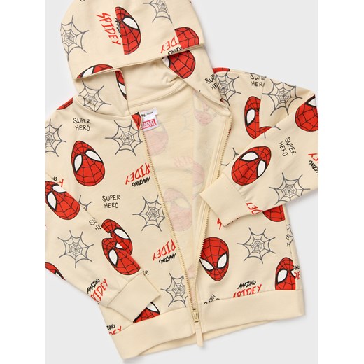 Sinsay - Bluza z kapturem Spider-Man - beżowy Sinsay 140 (9-10 l) Sinsay