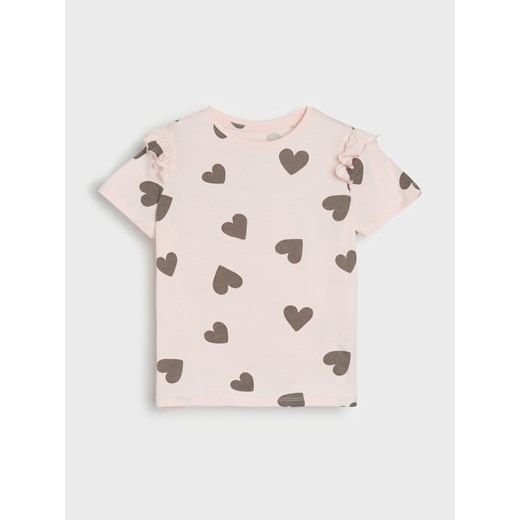 Sinsay - Koszulki z falbankami przy rękawach 2 pack - wielobarwny Sinsay 110 (4-5 l) Sinsay