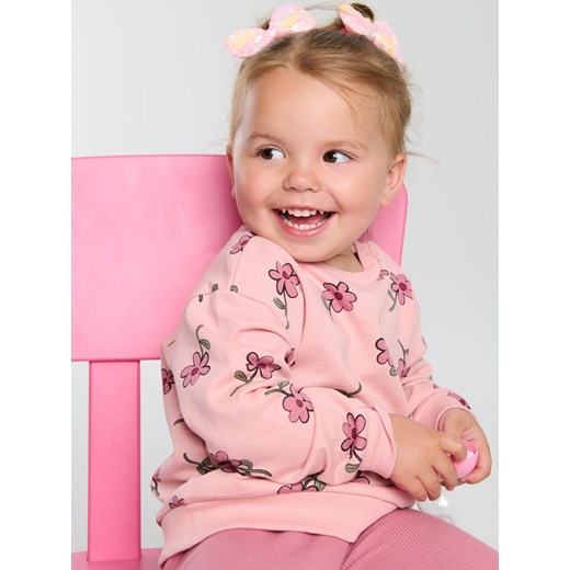 Sinsay - Bawełniany komplet dzianinowy w kwiatki - kremowy Sinsay 5-2 l) Sinsay