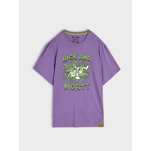 Sinsay - Koszulka Rick and Morty - fioletowy ze sklepu Sinsay w kategorii T-shirty męskie - zdjęcie 184720270