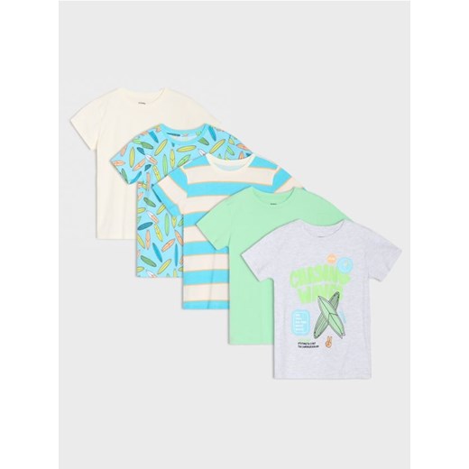 Sinsay - Koszulki 5 pack - żółty ze sklepu Sinsay w kategorii T-shirty chłopięce - zdjęcie 184720311