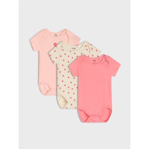 Sinsay - Body 3 pack - kremowy ze sklepu Sinsay w kategorii Odzież dla niemowląt - zdjęcie 184720343