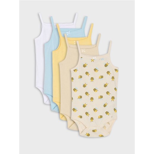 Sinsay - Body na ramiączkach 5 pack - biały ze sklepu Sinsay w kategorii Body niemowlęce - zdjęcie 184720354