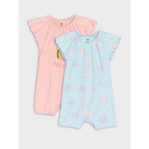 Sinsay - Rampersy 2 pack - różowy ze sklepu Sinsay w kategorii Odzież dla niemowląt - zdjęcie 184720373