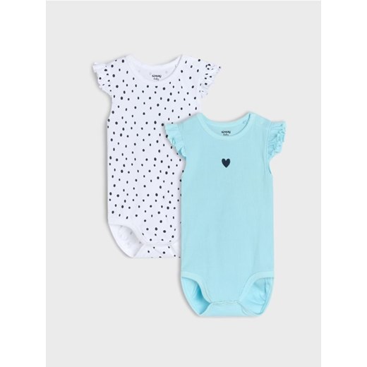 Sinsay - Body 2 pack - błękitny ze sklepu Sinsay w kategorii Body niemowlęce - zdjęcie 184720381