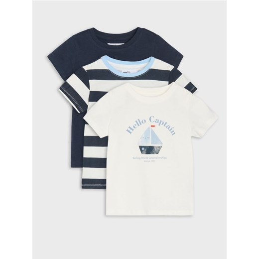 Sinsay - Koszulki 3 pack - kremowy ze sklepu Sinsay w kategorii Odzież dla niemowląt - zdjęcie 184720421