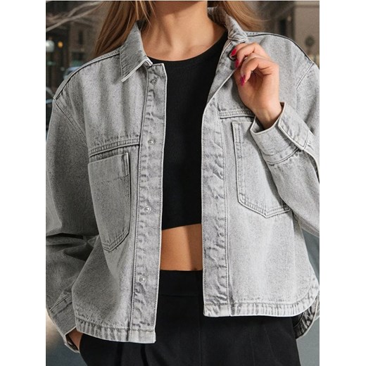 Sinsay - Koszula typu shacket z kieszeniami - szary ze sklepu Sinsay w kategorii Koszule damskie - zdjęcie 184720450
