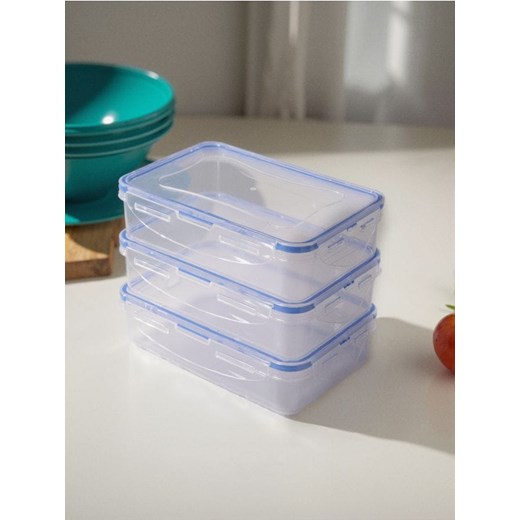 Sinsay - Pojemniki na żywność z pokrywką 3 pack - clear ze sklepu Sinsay w kategorii Pojemniki kuchenne - zdjęcie 184720574