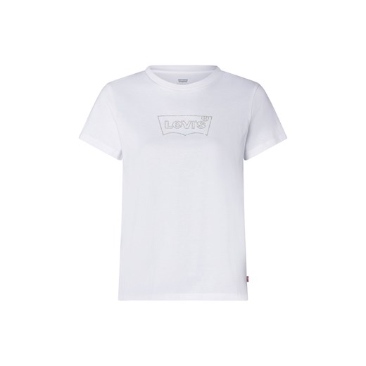 Levi's T-shirt damski Kobiety Bawełna biały jednolity ze sklepu vangraaf w kategorii Bluzki damskie - zdjęcie 184721271