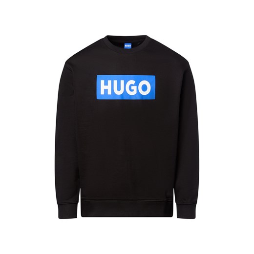 HUGO BLUE Bluza damska - Classic Crew Kobiety Bawełna czarny nadruk ze sklepu vangraaf w kategorii Bluzy męskie - zdjęcie 184721290