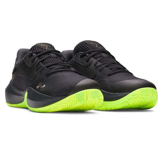 Buty do koszykówki uniseks Under Armour UA Lockdown 7 Low - czarne ze sklepu Sportstylestory.com w kategorii Buty sportowe męskie - zdjęcie 184721923
