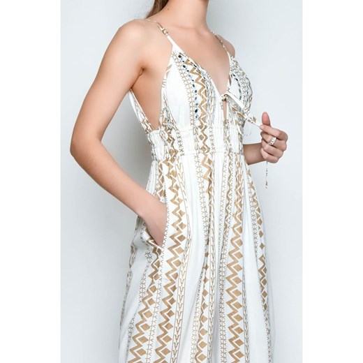 Tarifa Kombinezon w kolorze biało-karmelowym Tarifa M Limango Polska wyprzedaż