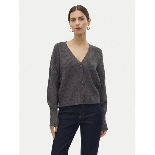Vero Moda Kardigan Lea 10249632 Szary Regular Fit ze sklepu MODIVO w kategorii Swetry damskie - zdjęcie 184722453