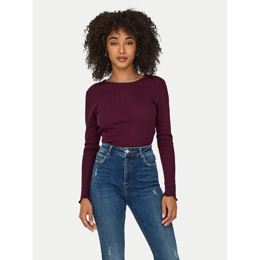 ONLY Bluzka Carlotta 15291987 Fioletowy Regular Fit ze sklepu MODIVO w kategorii Bluzki damskie - zdjęcie 184722462