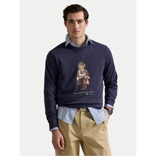 Polo Ralph Lauren Bluza 710980305001 Granatowy Regular Fit ze sklepu MODIVO w kategorii Bluzy męskie - zdjęcie 184722464