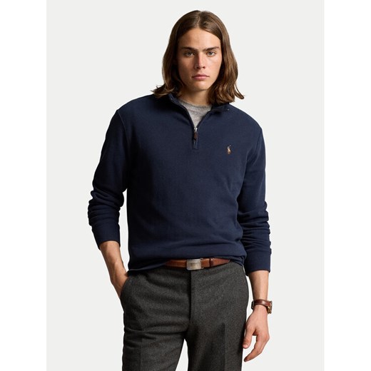 Polo Ralph Lauren Bluza Lsl 710671929029 Granatowy Regular Fit ze sklepu MODIVO w kategorii Bluzy męskie - zdjęcie 184722481