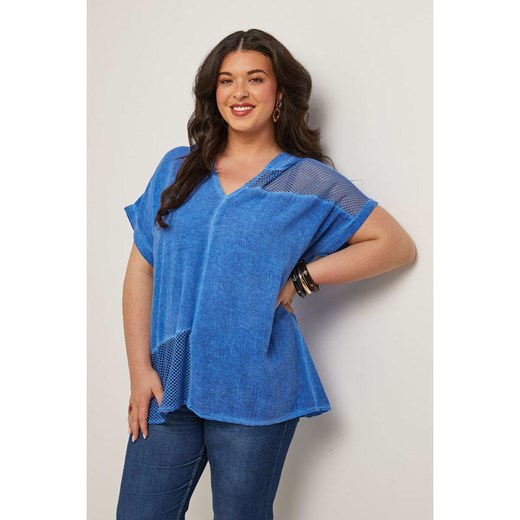 Curvy Lady Bluzka w kolorze niebieskim ze sklepu Limango Polska w kategorii Bluzki damskie - zdjęcie 184723342