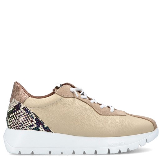 Hiszpańskie sneakersy premium - WONDERS A-2495 BEŻOWE ze sklepu Tymoteo.pl - sklep obuwniczy w kategorii Buty sportowe damskie - zdjęcie 184723963