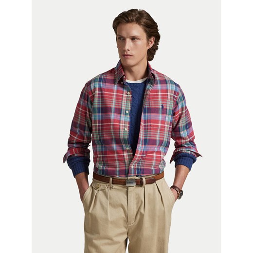 Polo Ralph Lauren Koszula 710P00629002 Czerwony Custom Fit ze sklepu MODIVO w kategorii Koszule męskie - zdjęcie 184725680
