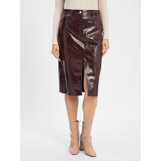 Liu Jo Collection Spódnica damska Kobiety Bawełna bordowy jednolity ze sklepu vangraaf w kategorii Spódnice - zdjęcie 184727922