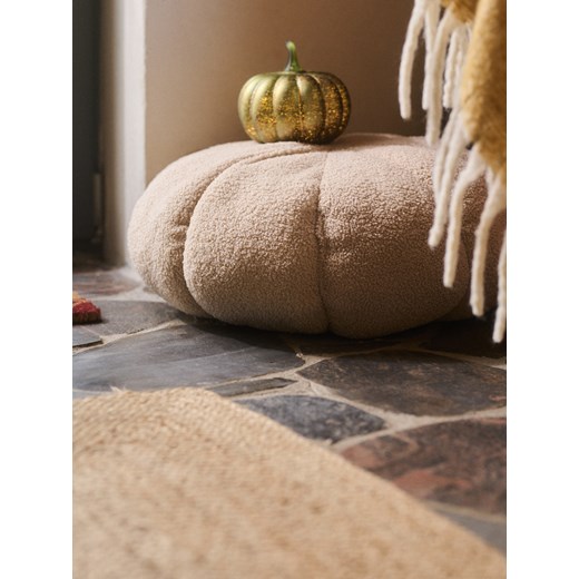 Sinsay - Okrągła pufa dekoracyjna - beżowy Sinsay One Size Sinsay