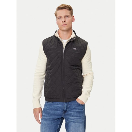 Gant Kamizelka 7006341 Czarny Regular Fit ze sklepu MODIVO w kategorii Kamizelki męskie - zdjęcie 184730230