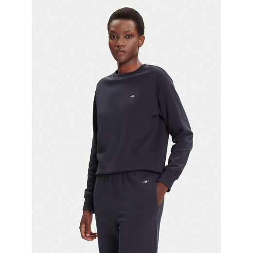 Gant Bluza Shield 4201414 Granatowy Relaxed Fit ze sklepu MODIVO w kategorii Bluzy damskie - zdjęcie 184730352
