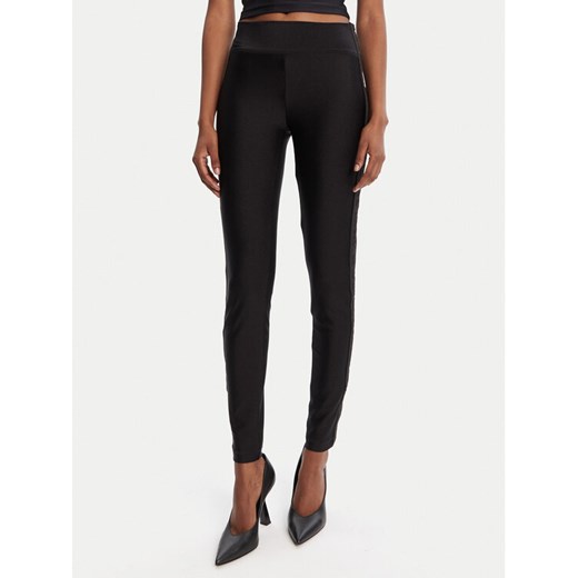 Versace Jeans Couture Legginsy 79HAC114 N0008 Czarny Slim Fit ze sklepu MODIVO w kategorii Spodnie damskie - zdjęcie 184730392
