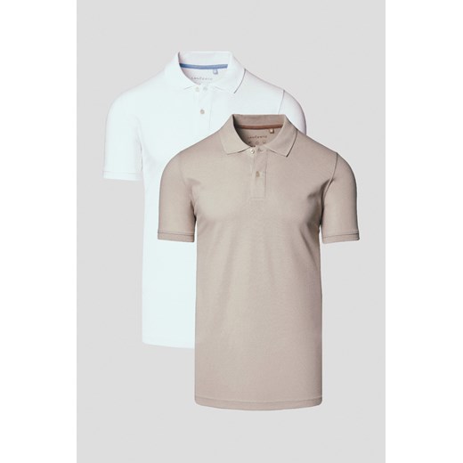 Zestaw 2 Koszulek Polo Bawełnianych Cassian ze sklepu Lancerto S.A. w kategorii T-shirty męskie - zdjęcie 184731524