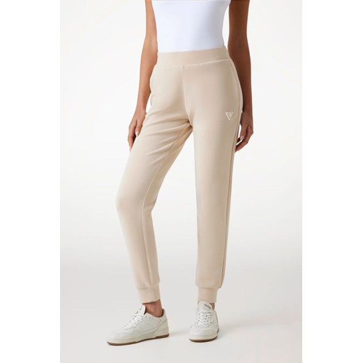 GUESS Spodnie damskie dresowe w kolorze taupe Olympe, Rozmiar S ze sklepu outfit.pl w kategorii Spodnie damskie - zdjęcie 184734232