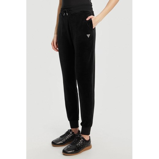 GUESS Czarne damskie spodnie dresowe Couture, Rozmiar XS ze sklepu outfit.pl w kategorii Spodnie damskie - zdjęcie 184734243