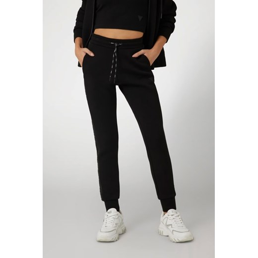 GUESS Czarne damskie dresowe spodnie Allie Scuba, Rozmiar S ze sklepu outfit.pl w kategorii Spodnie damskie - zdjęcie 184734271
