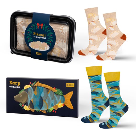 Skarpetki Pierogi i Karp Wigilijny 2-pak ze sklepu Sklep SOXO w kategorii Skarpetki damskie - zdjęcie 184734890
