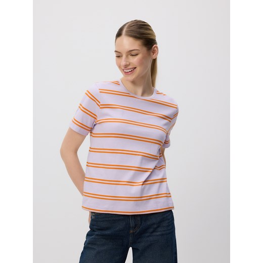 Reserved - T-shirt w paski - jasnozielony Reserved XL Reserved