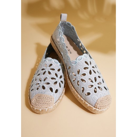 Niebieskie Ażurowe Espadryle Vices z Plecionym Sznurkiem Arivila ze sklepu born2be.pl w kategorii Espadryle damskie - zdjęcie 184735963