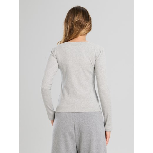 Sinsay - Koszulka z długimi rękawami - szary Sinsay M Sinsay