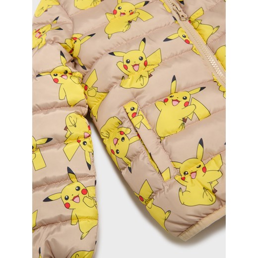 Sinsay - Kurtka pikowana Pokemon - beżowy Sinsay 128 (7-8 l) Sinsay