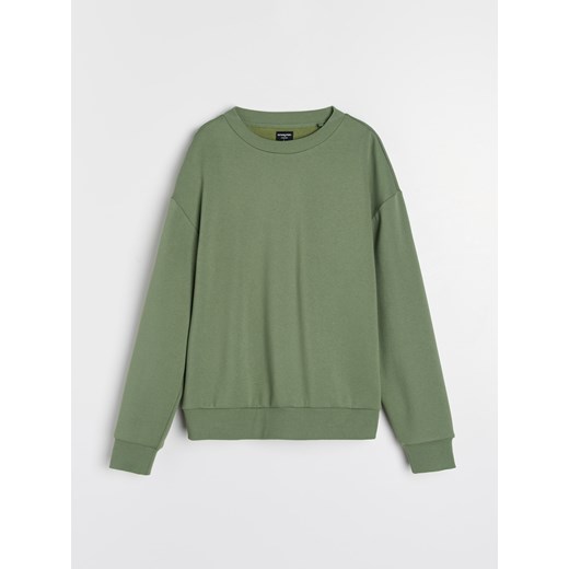 Sinsay - Bluza basic comfort fit - zielony Sinsay XS Sinsay