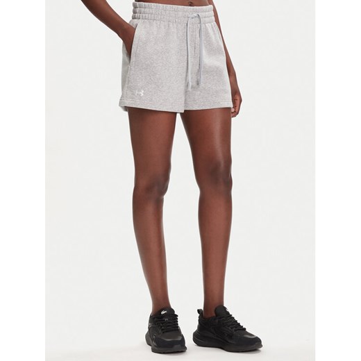 Under Armour Szorty sportowe Rival Fleece Short 1382723-011 Szary Loose Fit ze sklepu MODIVO w kategorii Szorty - zdjęcie 184738830