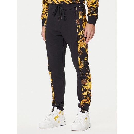 Versace Jeans Couture Spodnie dresowe 79GAA3C0 FS201 Czarny Regular Fit ze sklepu MODIVO w kategorii Spodnie męskie - zdjęcie 184738831