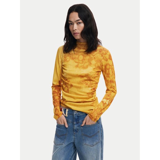 Desigual Golf Ottawa 25WWJF38 Żółty Regular Fit ze sklepu MODIVO w kategorii Swetry damskie - zdjęcie 184738894