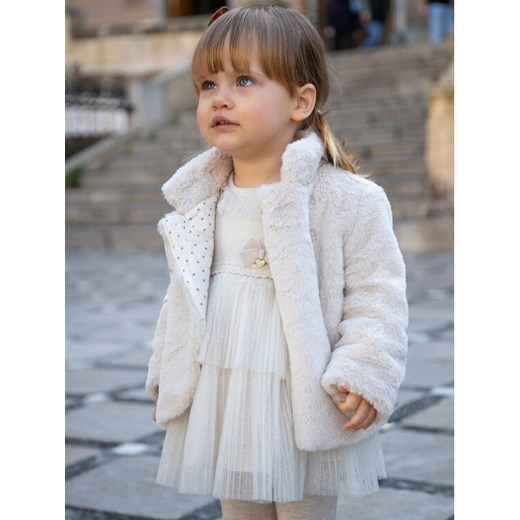 Mayoral Sukienka elegancka 2.979 Écru Regular Fit - id: 0000303262532 - marki Mayoral - 184738900 Mayoral Sukienka elegancka 2.979 Écru Regular Fit ze sklepu MODIVO w kategorii Ubranka do chrztu - zdjęcie 184738900