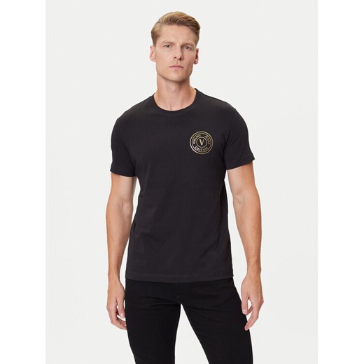 Versace Jeans Couture T-Shirt 79GAHT00 CJ00T Czarny Regular Fit ze sklepu MODIVO w kategorii T-shirty męskie - zdjęcie 184738902