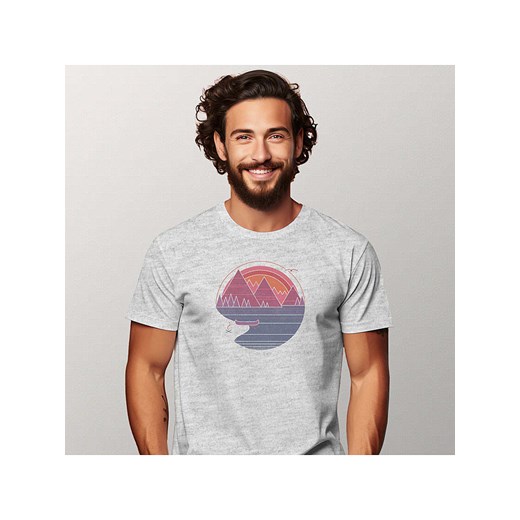 WOOOP Koszulka &quot;The mountains are calling&quot; w kolorze szarym ze sklepu Limango Polska w kategorii T-shirty męskie - zdjęcie 184739991