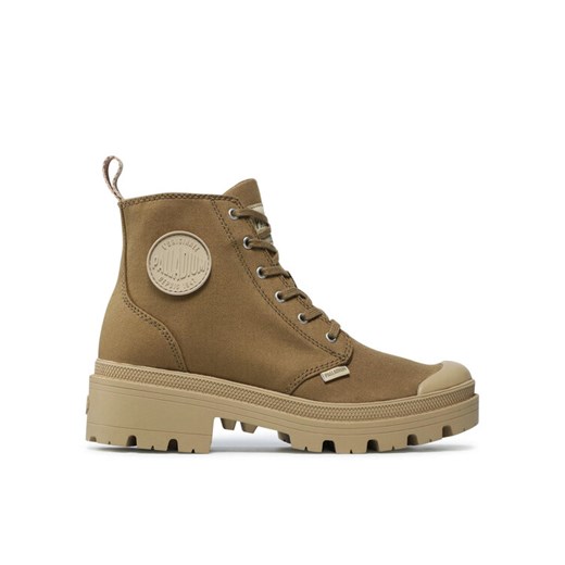 Trapery Palladium Pallabase Twill 96907-204-M Zielony ze sklepu eobuwie.pl w kategorii Workery damskie - zdjęcie 184741081