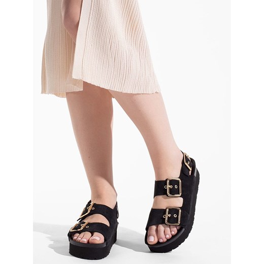 BAYTON Skórzane sandały &quot;Rosa&quot; w kolorze czarnym ze sklepu Limango Polska w kategorii Sandały damskie - zdjęcie 184742350