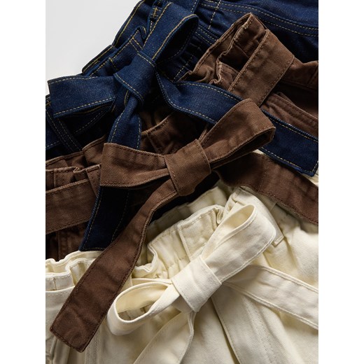 Reserved - Jeansowe szorty z wiązaniem - dark grey jeans Reserved 36 Reserved